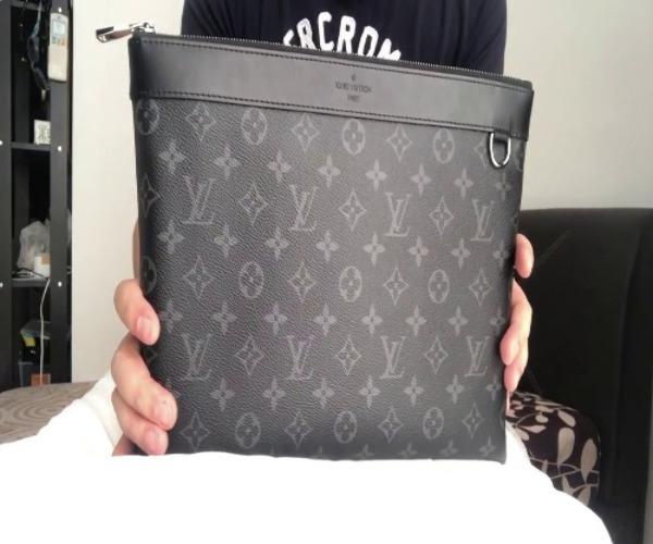 LV Keepall Bandouliere 45 Monogram Eclipse Canvas Travel Duffle Bag - Stylish Carry-On Luggage for Weekend Getaways & Business Trips