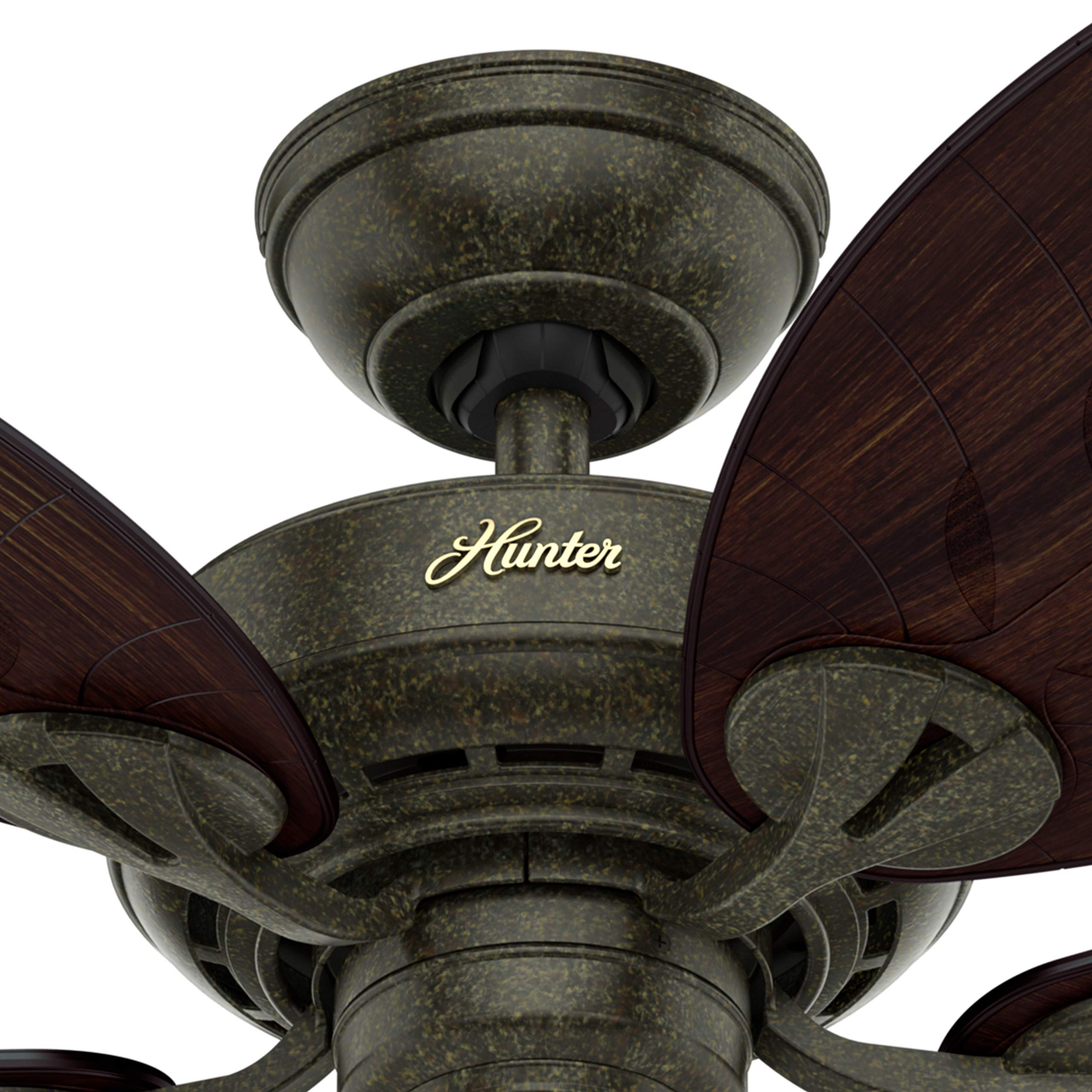 Hunter Fan 54 Inch Provencal Gold Outdoor Ceiling Fan with Pull Chain - Contemporary Style (Renewed) - Perfect for Patio, Deck, Gazebo and Outdoor Living Spaces
