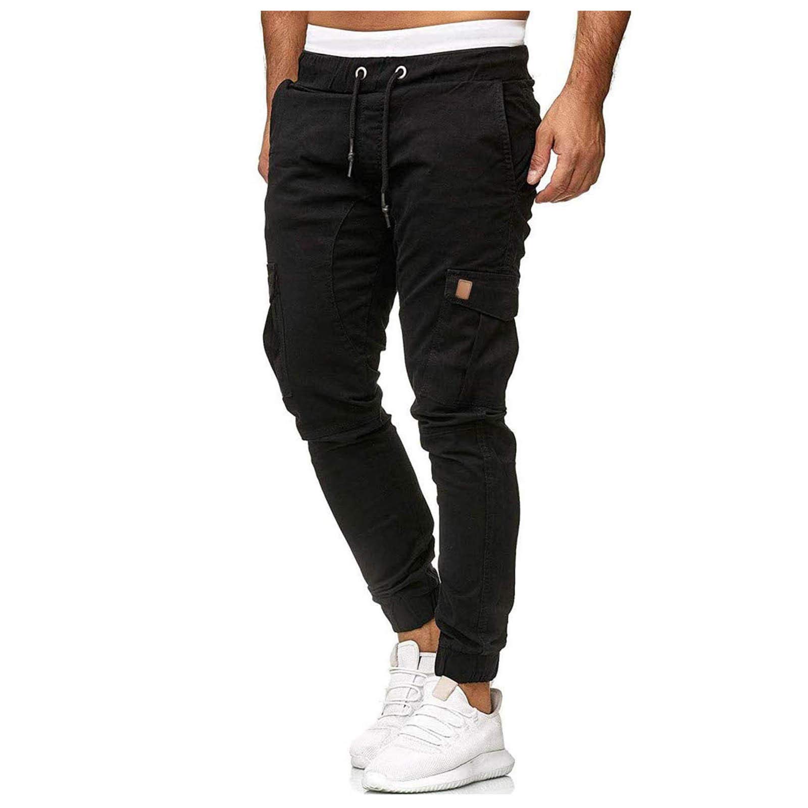 Men's Jogger Pants - Casual Long Sports Jogging Pants with Cargo Pockets | Summer Athletic Shorts for Running, Gym & Home Wear
