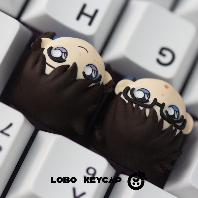 Detective Conan Themed Multi-Colored Resin Keycaps - Handcrafted Personalized Keycaps for Mechanical Keyboards | Perfect for Anime Fans & Custom Keyboard Enthusiasts