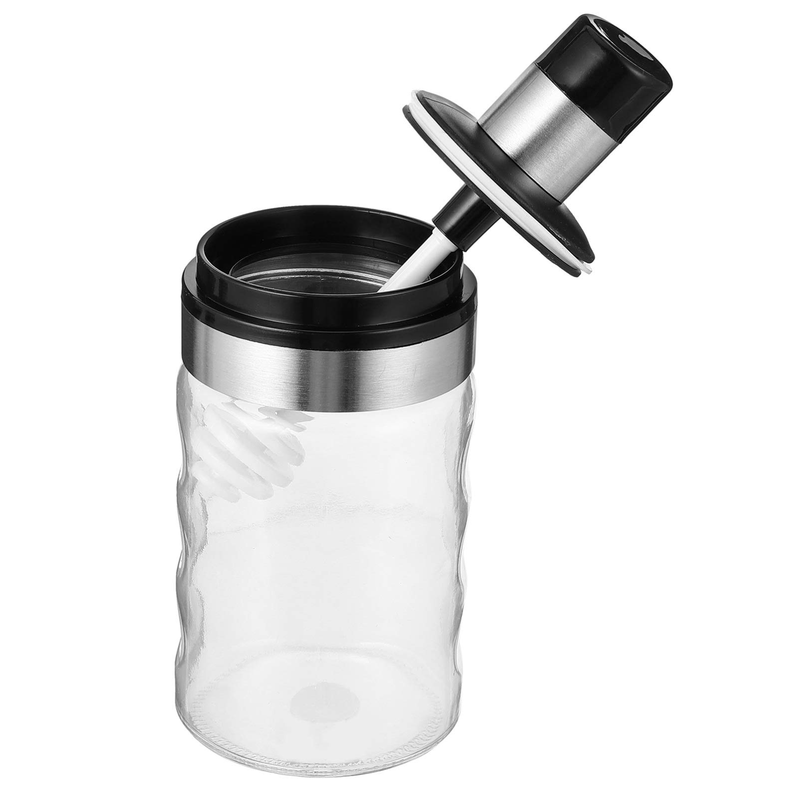 Premium Hemoton 1-Piece Glass Spice Jar with Airtight Lid - Perfect for Storing Pepper, Seasonings & BBQ Spices | Durable Stainless Steel & Plastic Design for Kitchen, Pantry & Outdoor Cooking