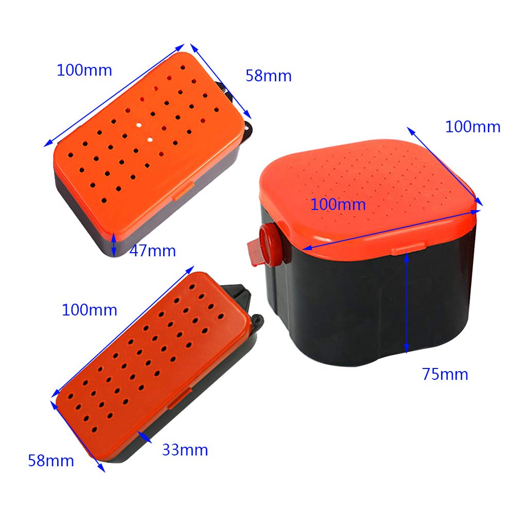 Breathable Fishing Bait Storage Box - Small Live Worms & Lures Organizer Container | Portable Tackle Holder for Freshwater & Saltwater Fishing