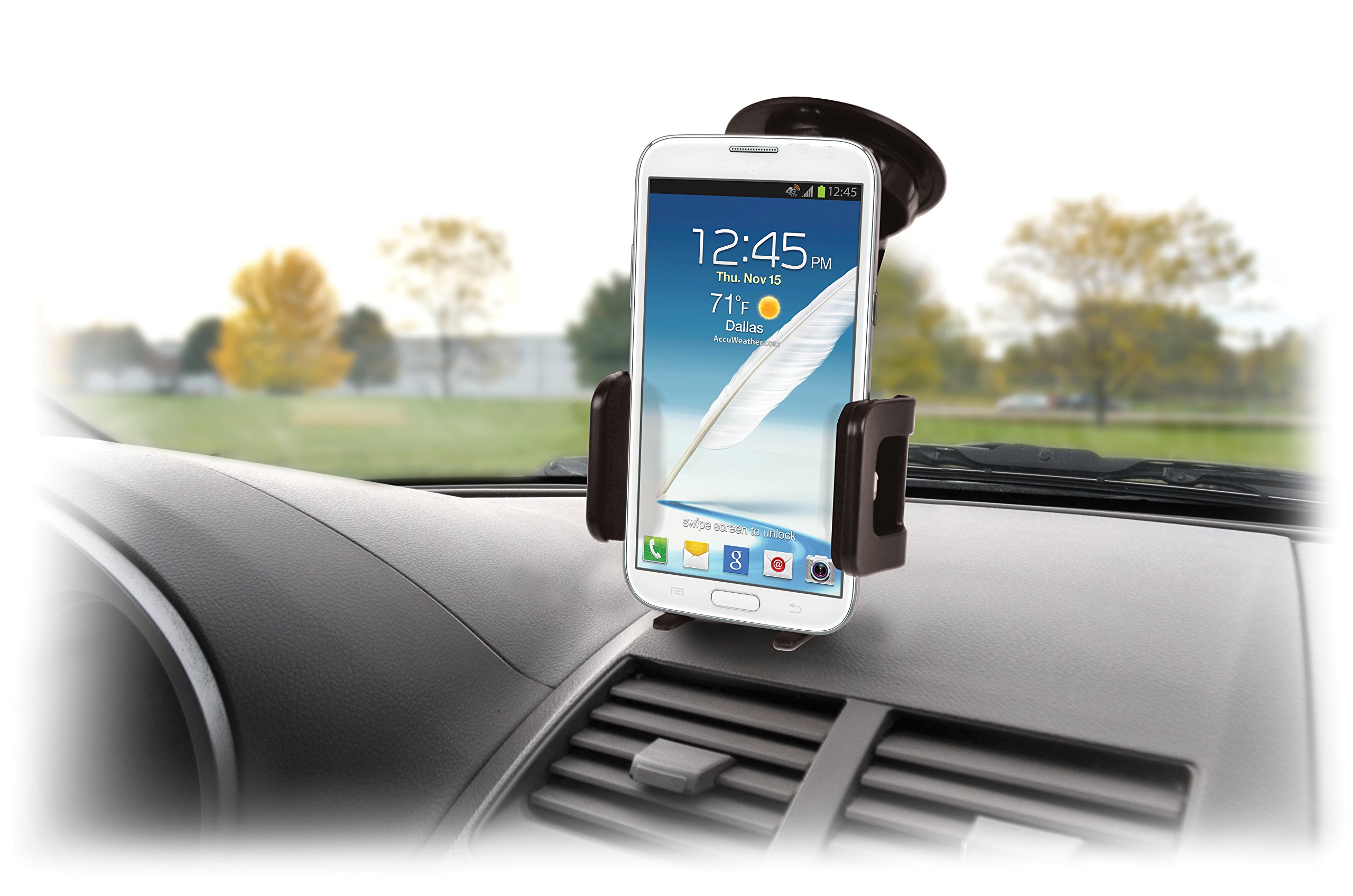 GOXT 23440 Phone Holder with Collapsible Mount - Universal Car Dashboard & Desk Stand for iPhone, Samsung, Smartphones