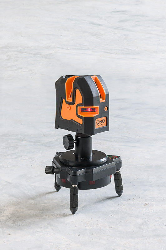 Geo FENNEL EasyTRACK Self-Leveling Line Laser Level - Professional Cross-Line Laser for Construction, Carpentry, and Tile Installation (Indoor/Outdoor Use)