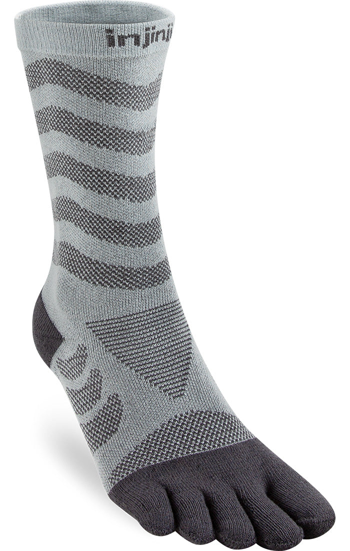 Injinji Ultra Run Women's Crew Toe Socks - Lightweight Performance Running Socks for Women with Toe Pockets - Perfect for Marathon, Trail Running & Outdoor Activities