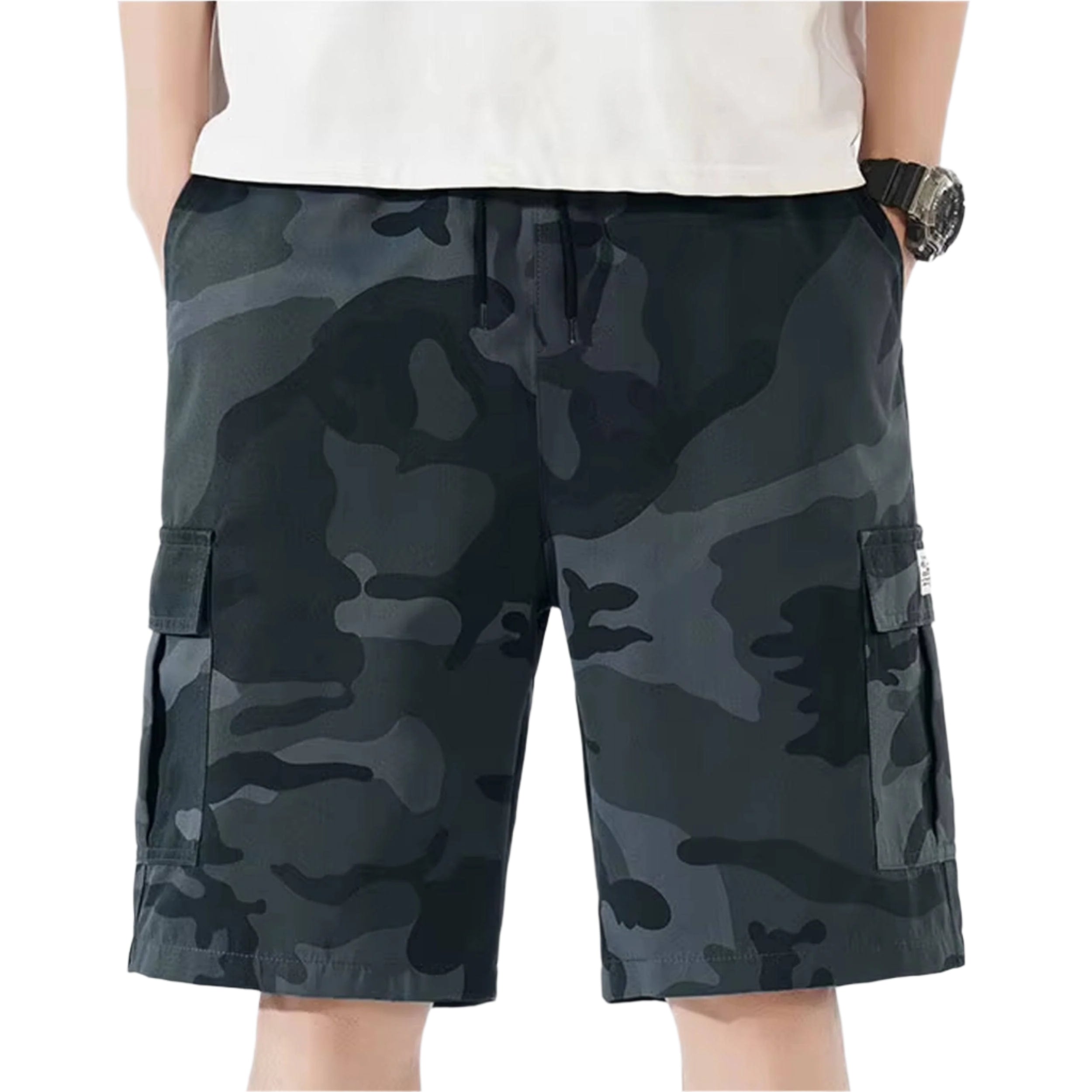 Military Army Camo Cargo Shorts for Men - Tactical Outdoor Hiking Camping Hunting Pants