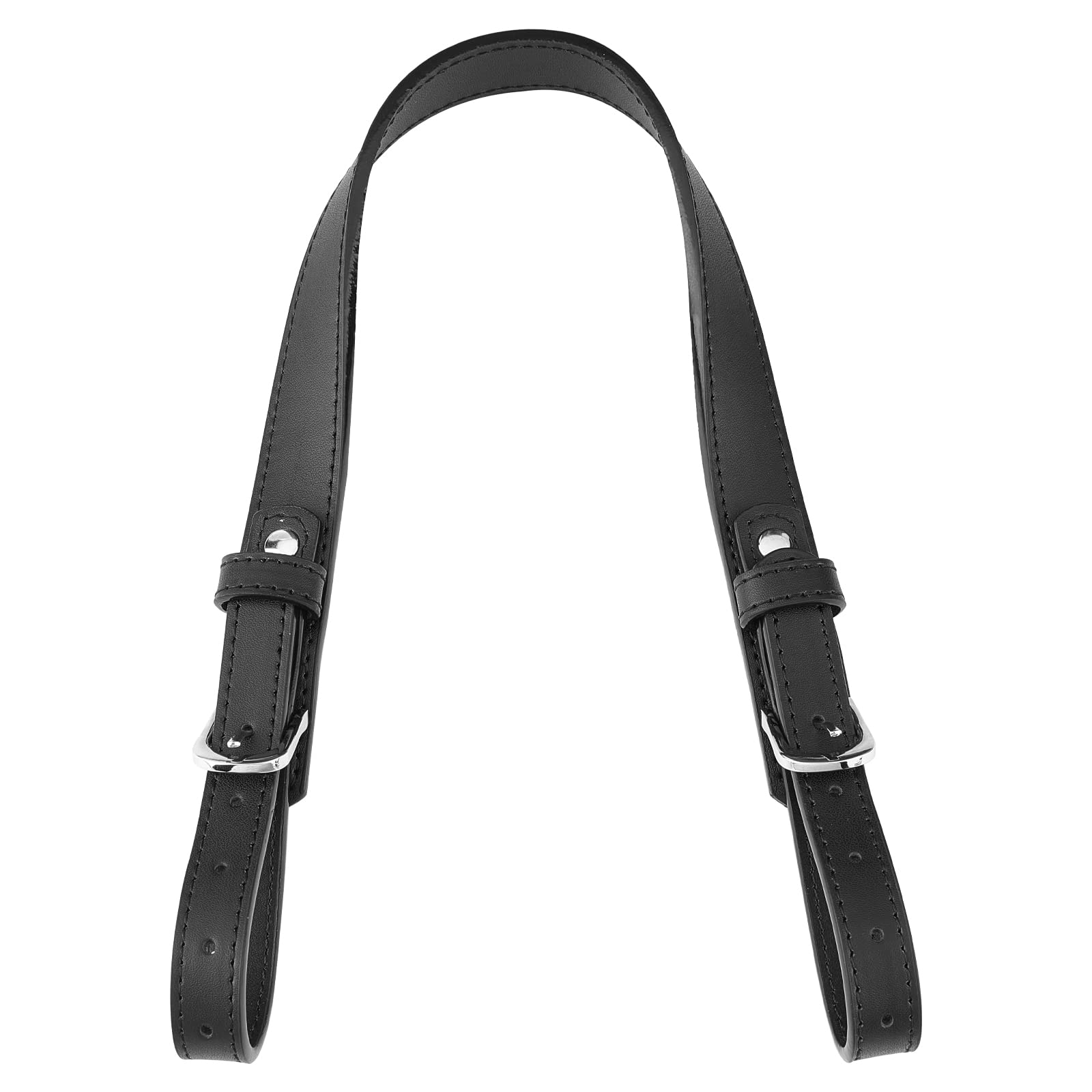 WADORN 17.9 Inch Adjustable Cowhide Leather Handbag Strap Replacement - DIY Purse Handle for Satchel, Tote & Crossbody Bags (Black) | Perfect for Handbag Repair, Custom Purse Making & Fashion Accessories