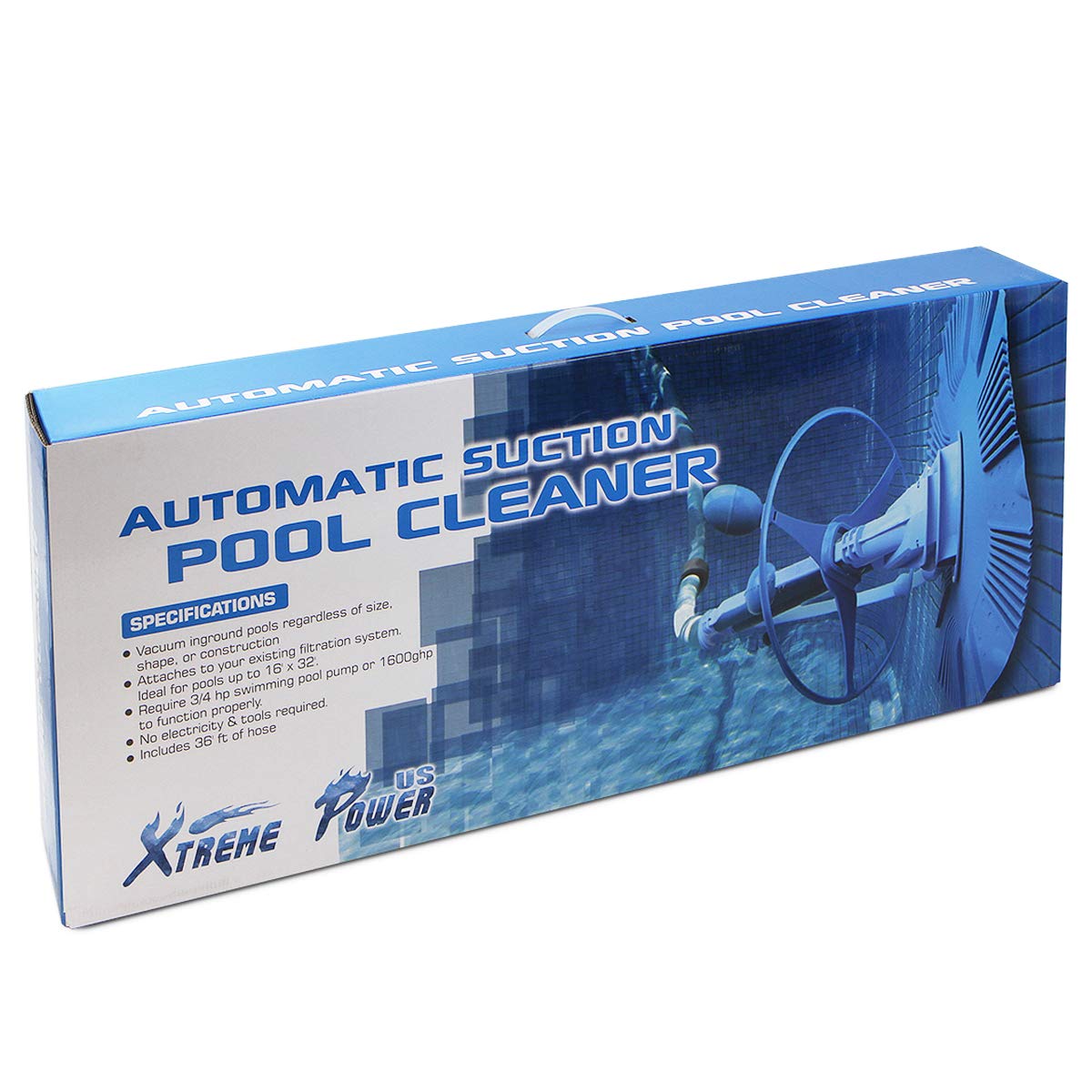 XtremepowerUS Automatic Pool Cleaner for Inground & Above Ground Pools - Side Suction Hover Vacuum with 5-Way Water Testing Kit - Perfect for Backyard, Residential & Commercial Pool Maintenance