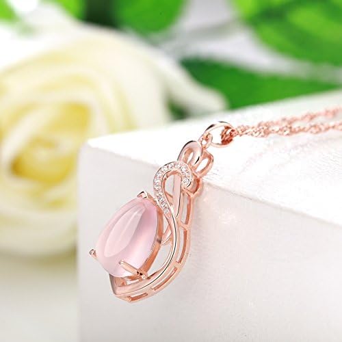Shining Diva Rose Gold Crystal Pendant Necklace for Women - Elegant Fashion Jewelry Gift for Birthday, Anniversary & Valentine's Day | Perfect for Parties, Date Nights & Special Occasions