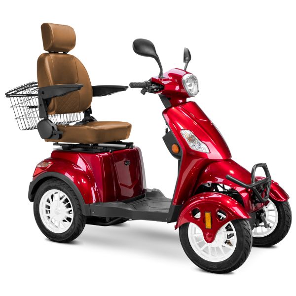 Premium Full Size 4 Wheel Mobility Scooter for Adults - Lightweight Electric Wheelchair with Long Battery Life - Ideal for Outdoor Travel, Shopping & Daily Mobility Assistance