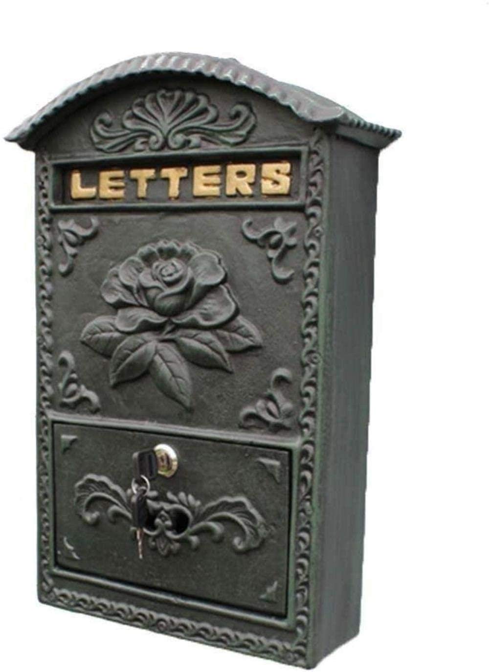 Aluminum Wall Mounted Security Mailbox - Durable Outdoor Letter Box for Home & Apartment - Perfect for Porch, Garden, and Front Yard Security