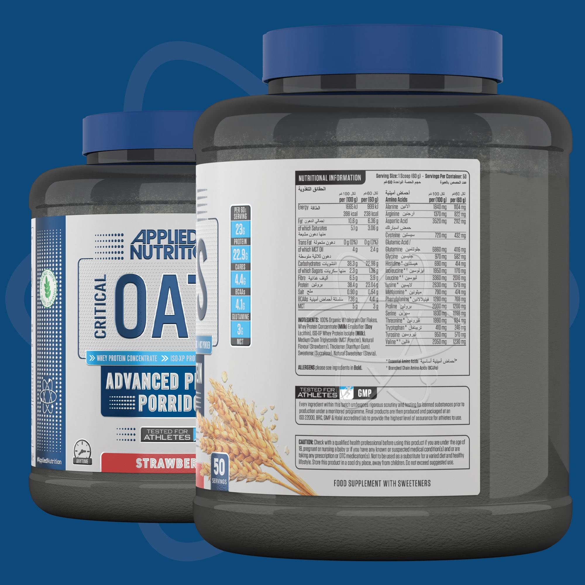 Applied Nutrition Critical Oats 3kg - Premium Protein Oatmeal for Bodybuilding & Weight Management | Ideal for Post-Workout Recovery & Healthy Breakfast