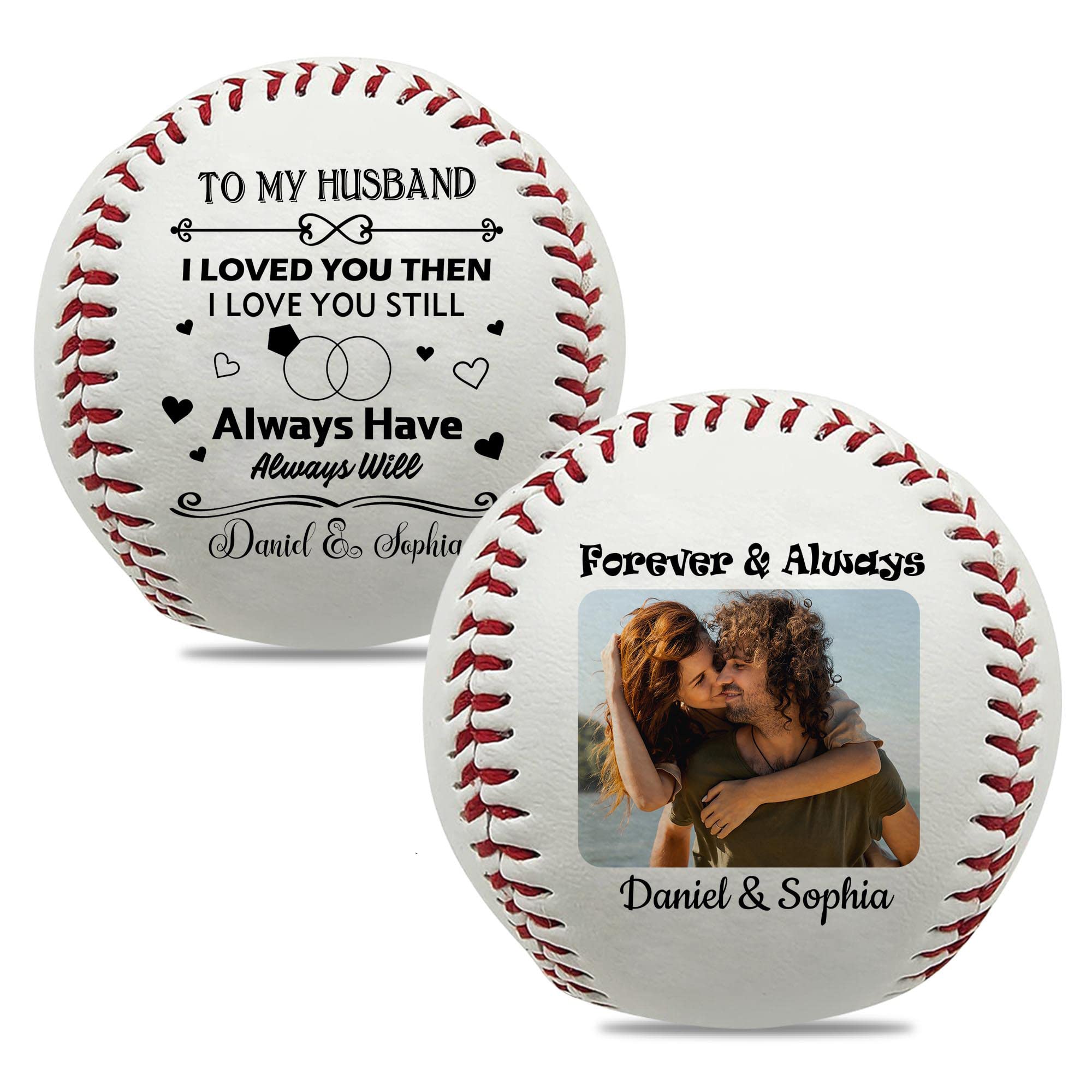 Personalized Custom Photo Baseball Gifts for Men - Engraved Husband, Dad & Son Baseball Keepsake - Unique Birthday & Graduation Present for Him - Perfect for Father's Day, Sports Memorabilia Collection & Family Gift Giving