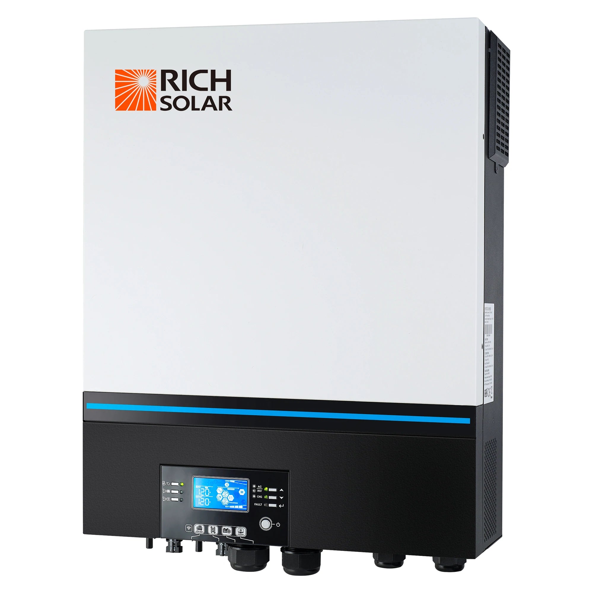 Rich Solar 6500 Watt (6.5KW) 48V Off-Grid Hybrid Solar Inverter for Home, RV & Cabin - Pure Sine Wave Power Converter with MPPT Charger | Backup Energy Solution for Power Outages & Off-Grid Living