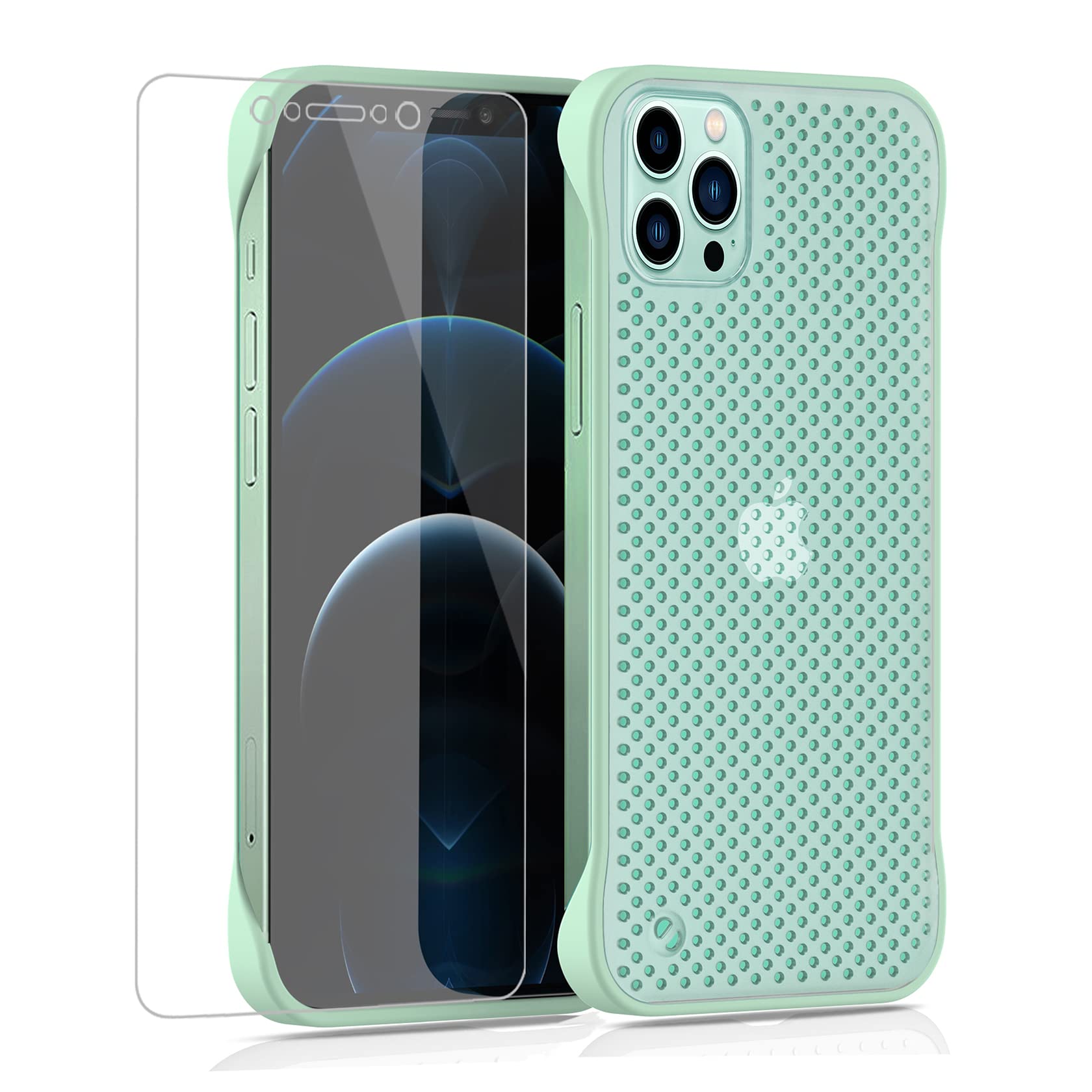 TF-Love Heat Dissipation iPhone 11 Pro Case with HD Screen Protector - Breathable Hollow Design & Frameless Protection for Gaming & Heavy Use