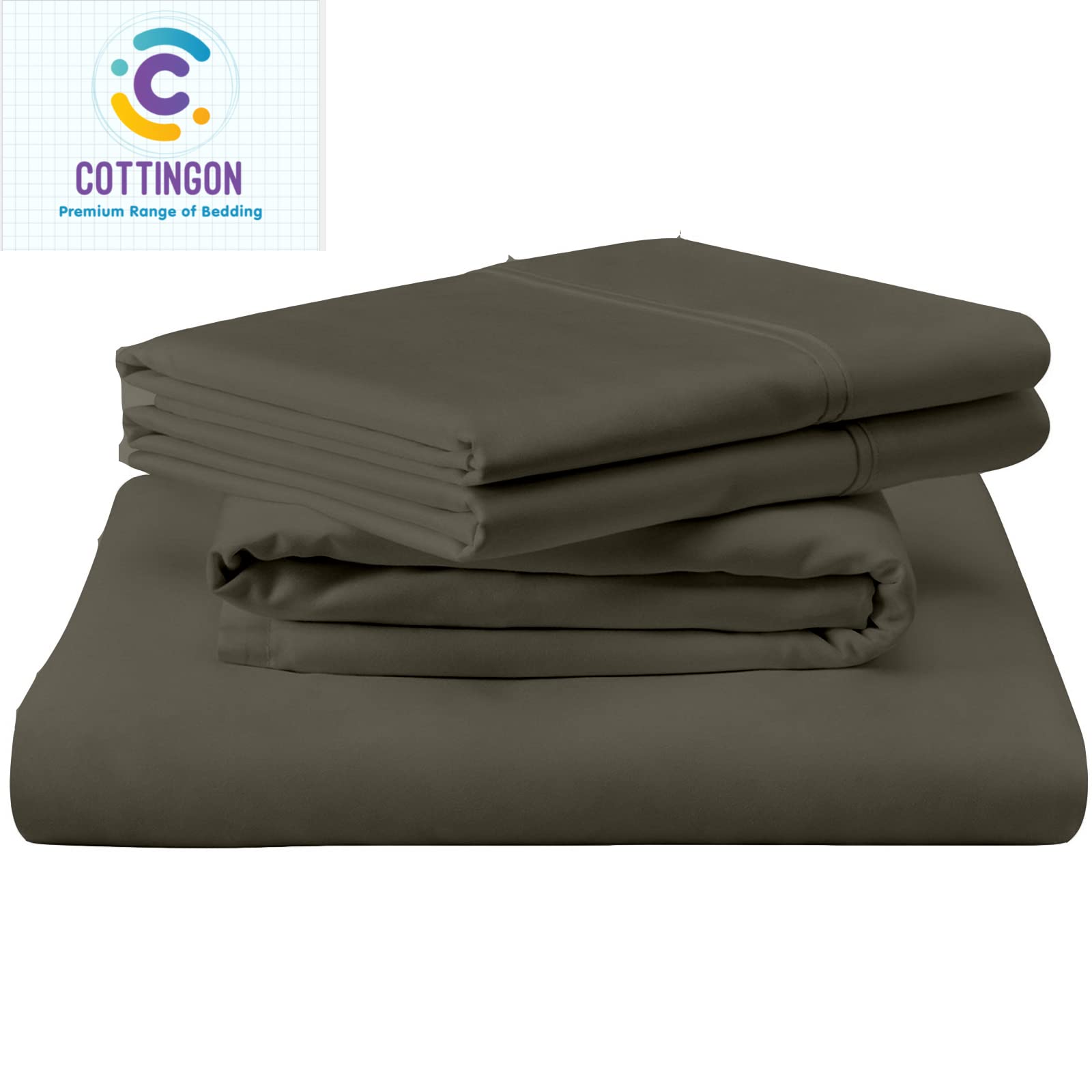 Premium 4-Piece King Size Cotton Sheet Set - Fits Up to 15