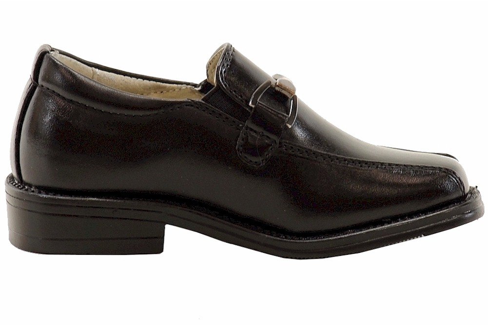 Boys' Classic Black Loafers for Toddlers - Comfortable School Uniform Shoes Size 6T - Perfect for Formal Events & Daily Wear