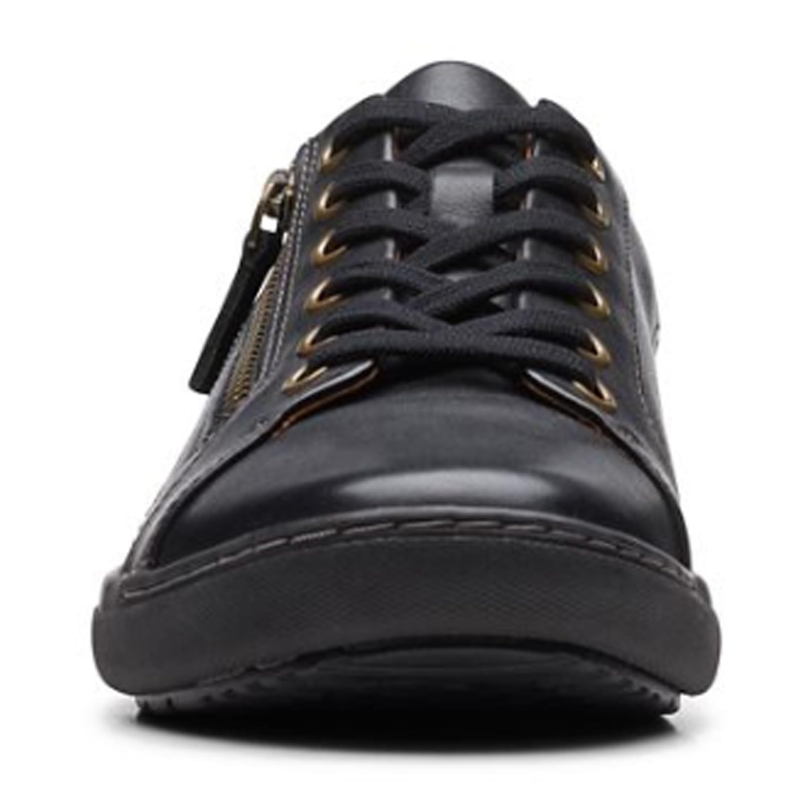 Clarks Women's Nalle Lace-Up Sneakers - Comfortable Casual Walking Shoes in Black/Black, Size 9 | Perfect for Work, Travel & Everyday Wear