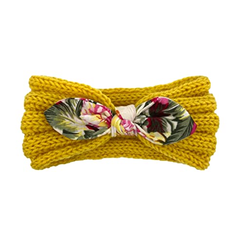 Stretchy Knit Headbands for Girls & Boys - Floral Print Baby Hairbands, Soft & Comfortable Toddler Headwear (One Size) - Perfect for Infants, Daily Wear, and Special Occasions