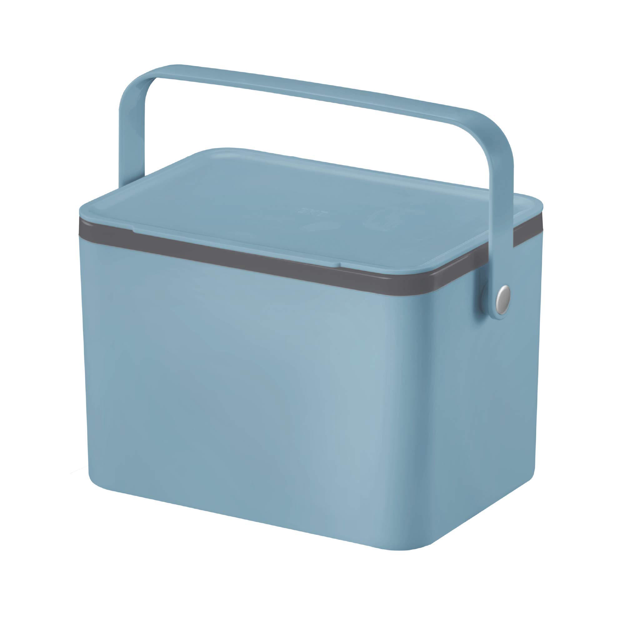 EKO 4L Titanium Blue Food Waste Compost Bin for Kitchen Countertop | Eco-Friendly Compost Caddy | Perfect for Organic Waste Recycling & Small Space Composting