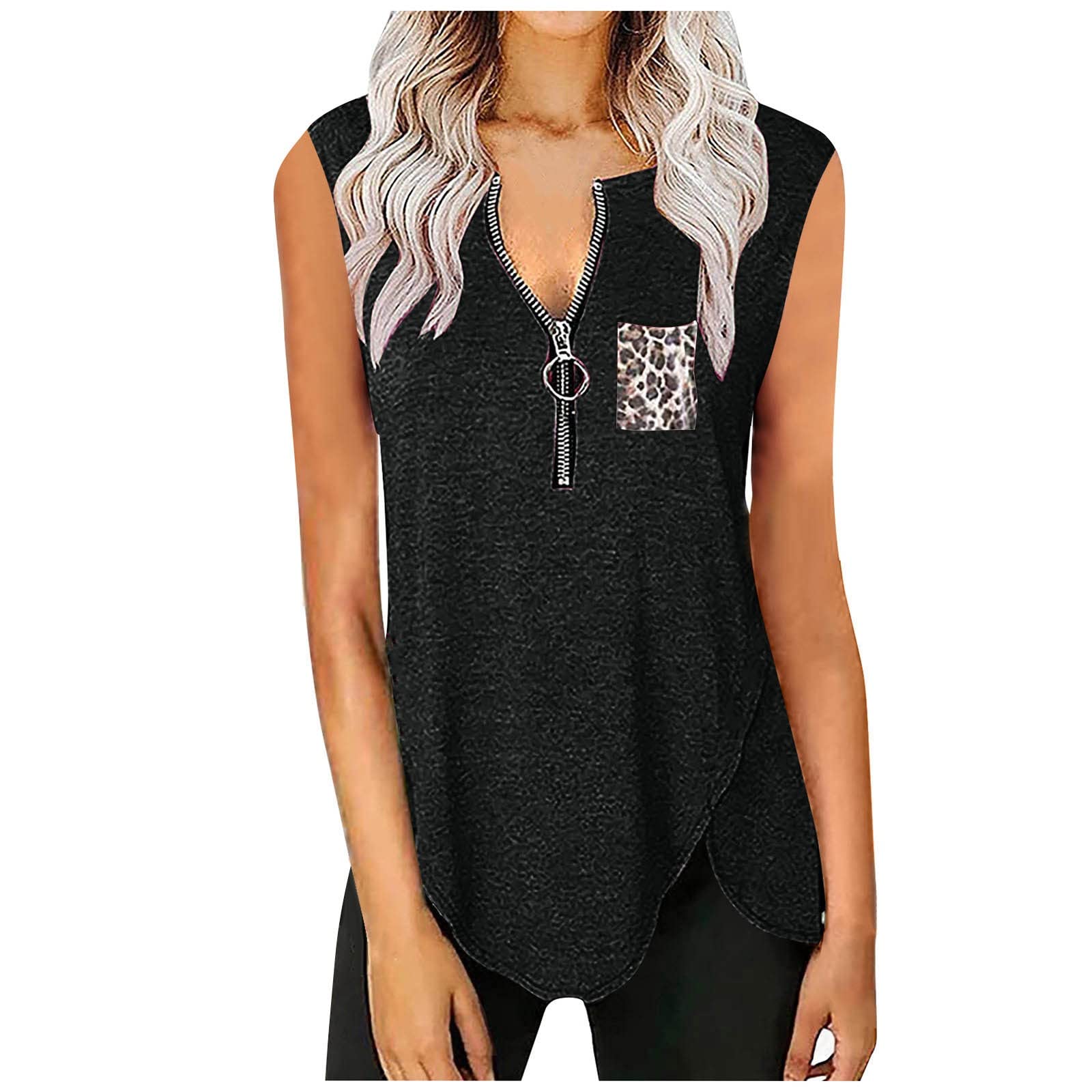 Women's Loose Fit V-Neck Sleeveless Tank Tops - Summer Yoga Shirts & Casual Wear for Women | Perfect for Gym, Beach & Everyday Outfits