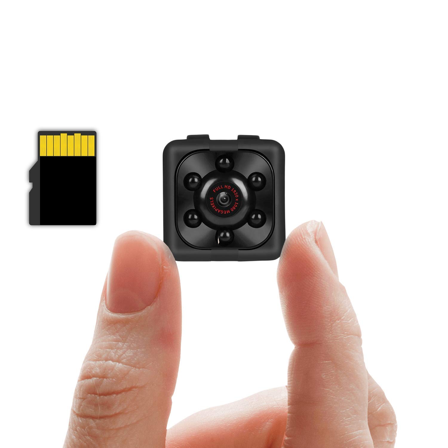 Mini Spy Camera with SD Card - 1080p HD Hidden Camera with Motion Detection & Night Vision | Nanny Cam, Body Camera, Home Security, Office Surveillance | Discreet Monitoring for Indoor/Outdoor Use