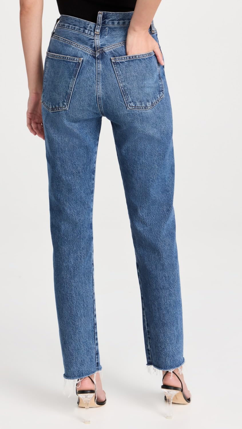 AGOLDE Women's Crisscross Straight Leg Jeans - High Waist Denim Pants for Casual & Streetwear Outfits | Perfect for Everyday Wear, Date Nights & Weekend Looks