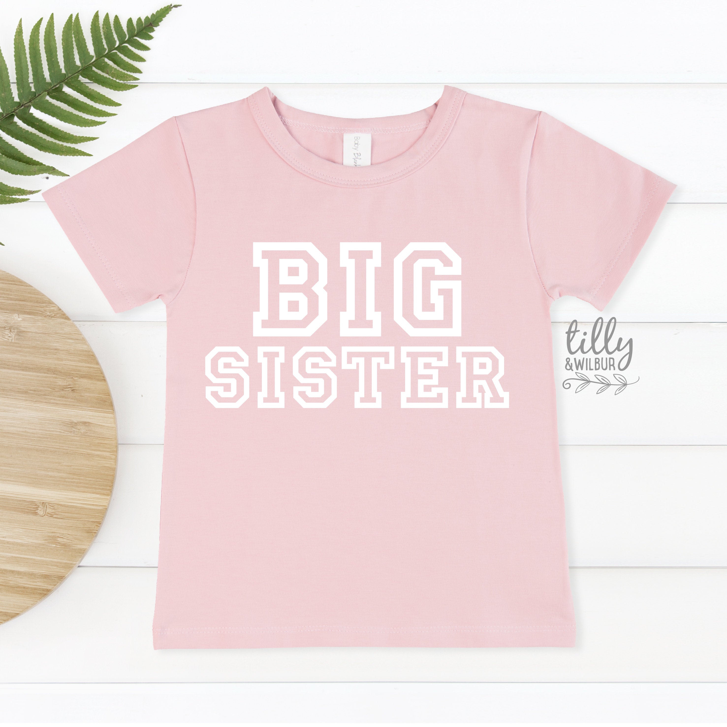Big Sister T-Shirt - Cute Pregnancy Announcement Gift for Girls - Perfect for Gender Reveal, Baby Shower & Sibling Photo Shoots