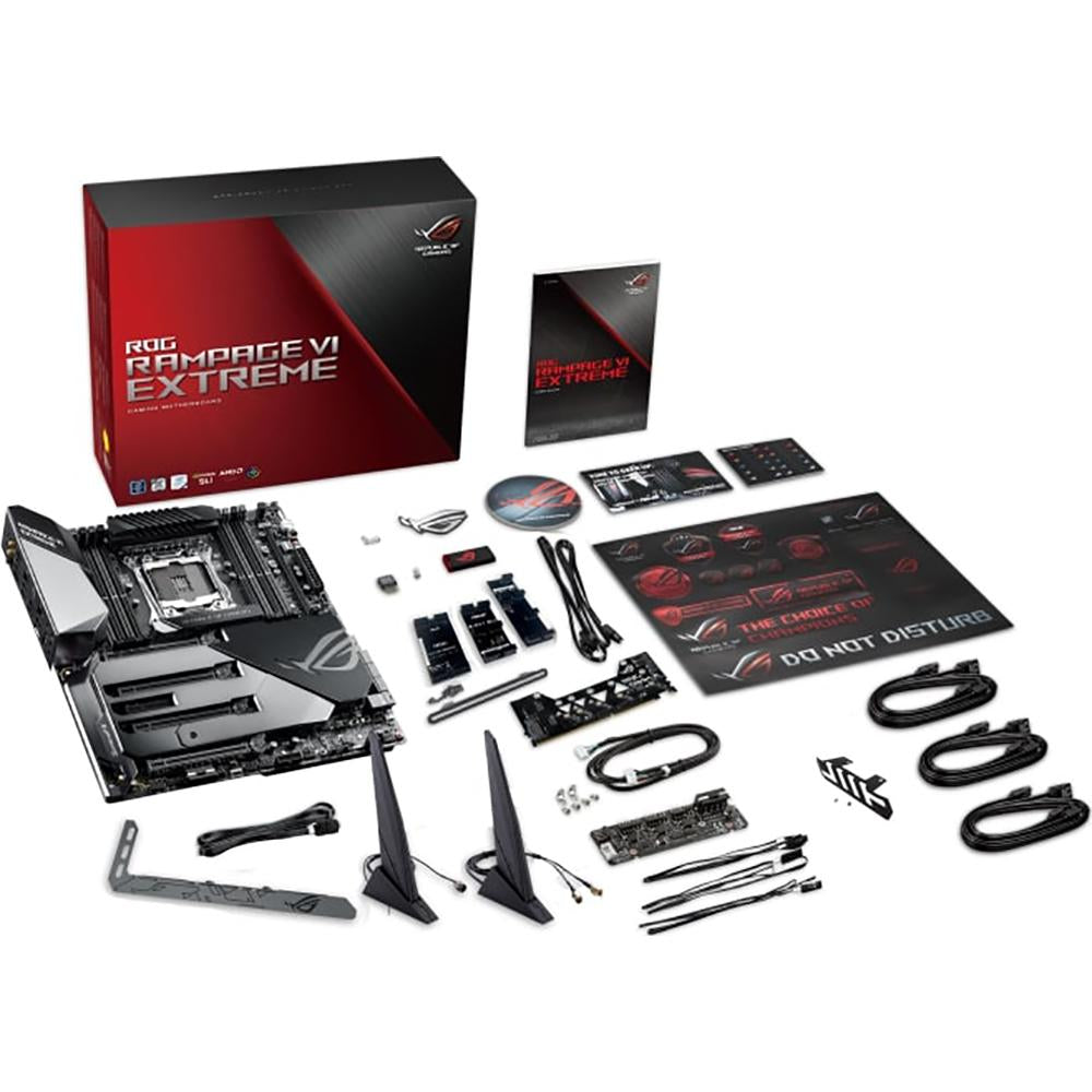 ASUS X299 ROG Rampage VI Extreme EATX Motherboard - LGA2066, DDR4, M.2, U.2, WiGig WiFi, USB 3.1, Aura Sync RGB - Perfect for High-End Gaming PCs & Workstations