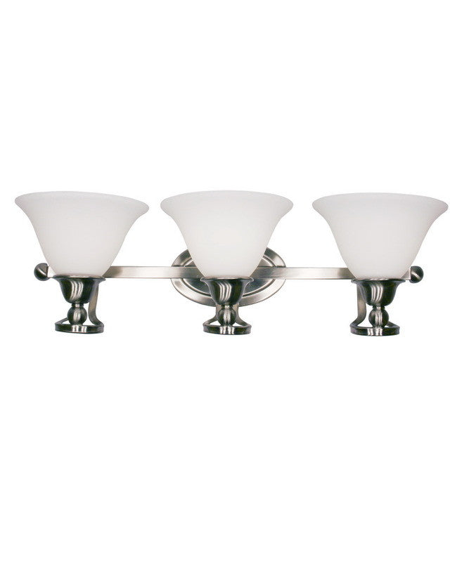 Z Lite Lighting 316 3V Brushed Nickel Bathroom Vanity Light Fixture - 3 Light Wall Sconce for Bathroom Mirror, Powder Room & Dressing Area Lighting