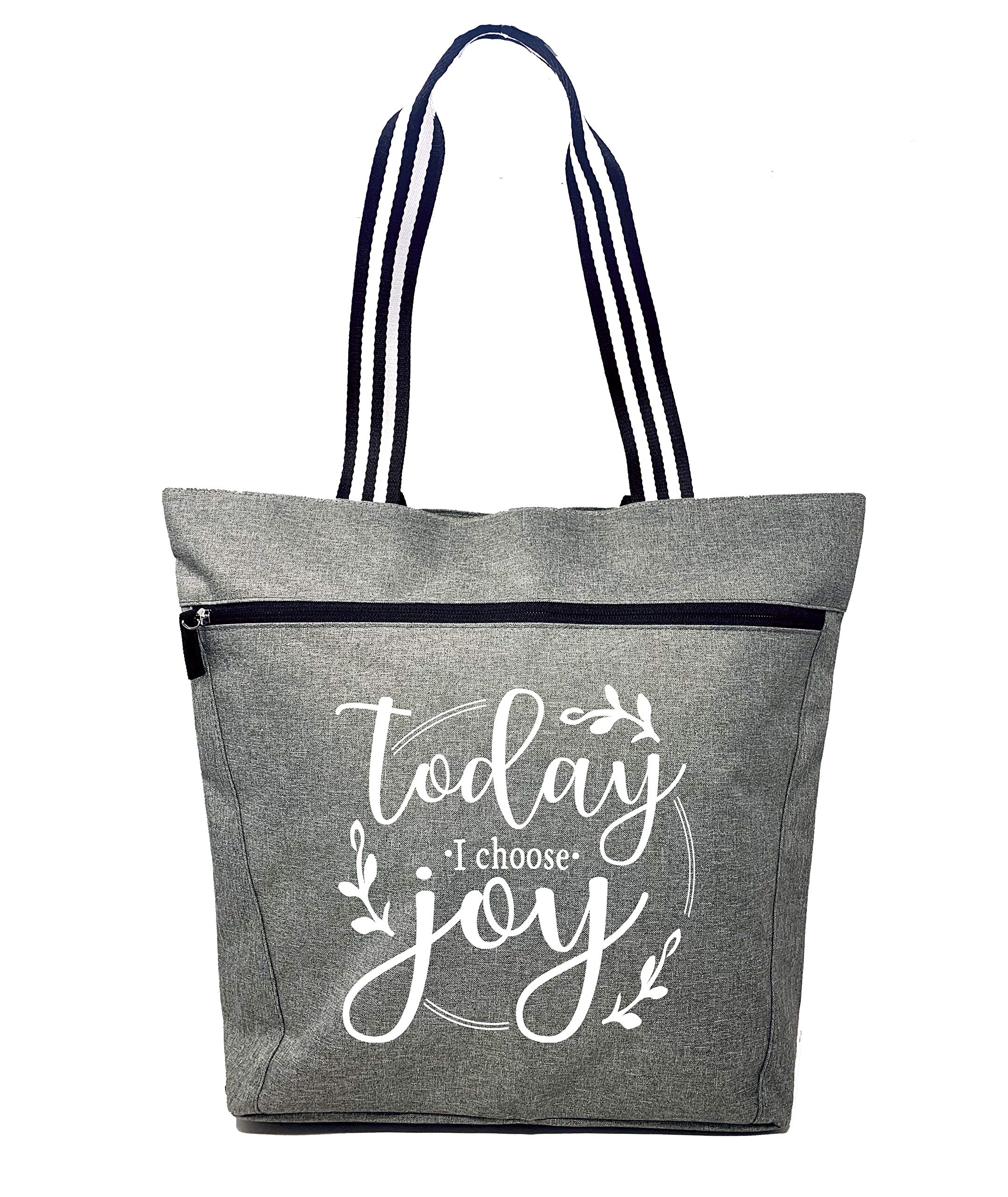 Brooke & Jess Designs Large Zippered Inspirational Tote Bags for Women - Christian Gift Ideas - Perfect for Church, Bible Study & Everyday Use