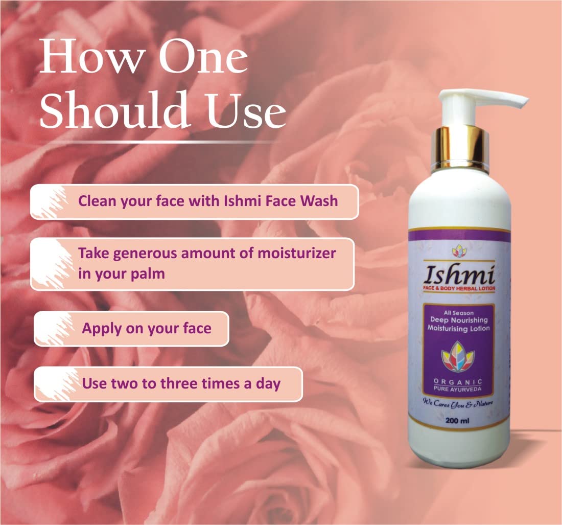 Ishmi ULTRA RICH Face & Body Lotion 200ml - Deep Moisturizing Herbal Lotion with Manjistha, Arjun & Sesame Oil | Repairs Skin Barrier for Dry Skin | Paraben, PEG & Silicon Free | Perfect for Daily Hydration & Nighttime Skin Repair