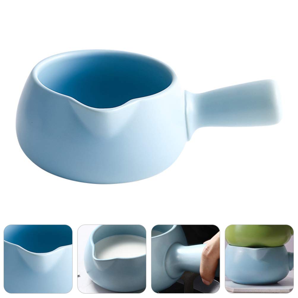 Premium Ceramic Milk Pan - Ceramic Noodle Pot, Soup Pot & Milk Heating Pot for Cooking, Serving & Reheating - Perfect for Stovetop, Microwave & Oven Use