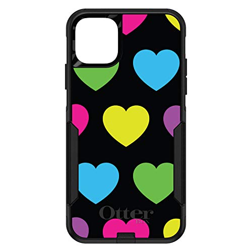 Black Multi Color Hearts On Black Case