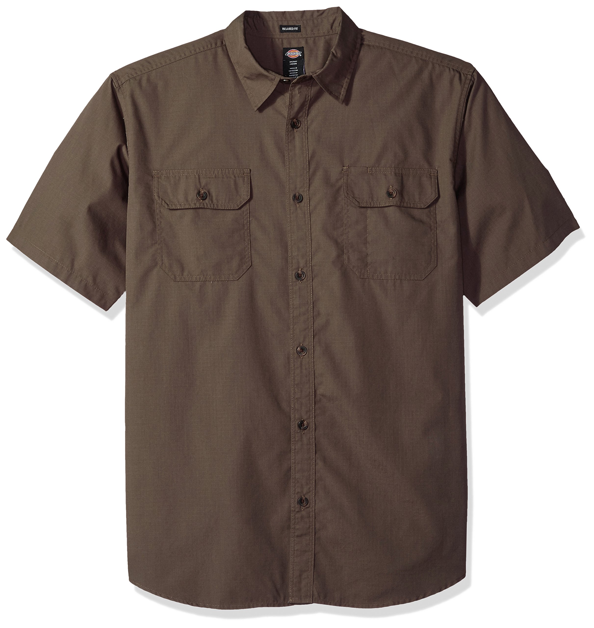 Dickies Men's Tall Relaxed Fit Ripstop Short Sleeve Work Shirt - Durable & Comfortable for Outdoor Work, Hiking & Casual Wear