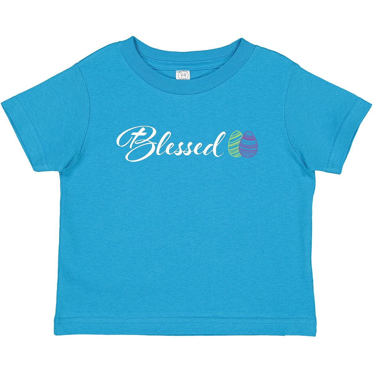 Easter Blessed Baby T-Shirt - Green & Purple Eggs for Holiday Outfits