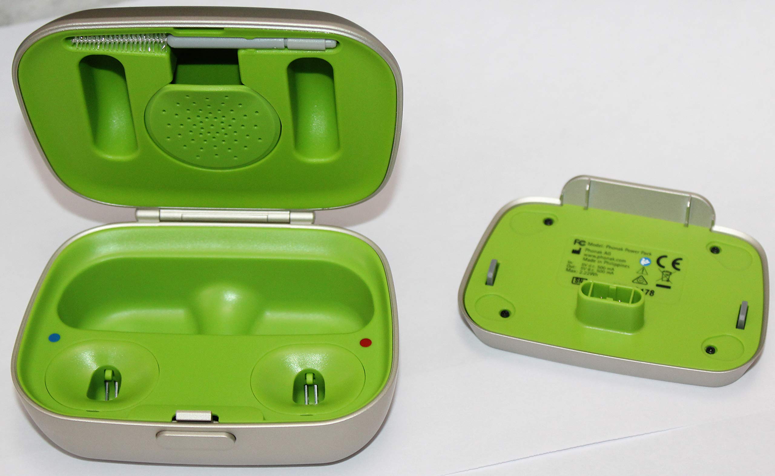 Rechargeable Hearing Aid Charger Case with Power Bank for Audeo Marvel - Portable Charging Solution for Travel & Daily Use