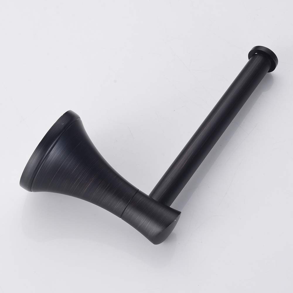 Wall Mounted European Style Bathroom Paper Holder - Oil Rubbed Bronze & Black Toilet Tissue Dispenser for Modern Bathrooms & Powder Rooms