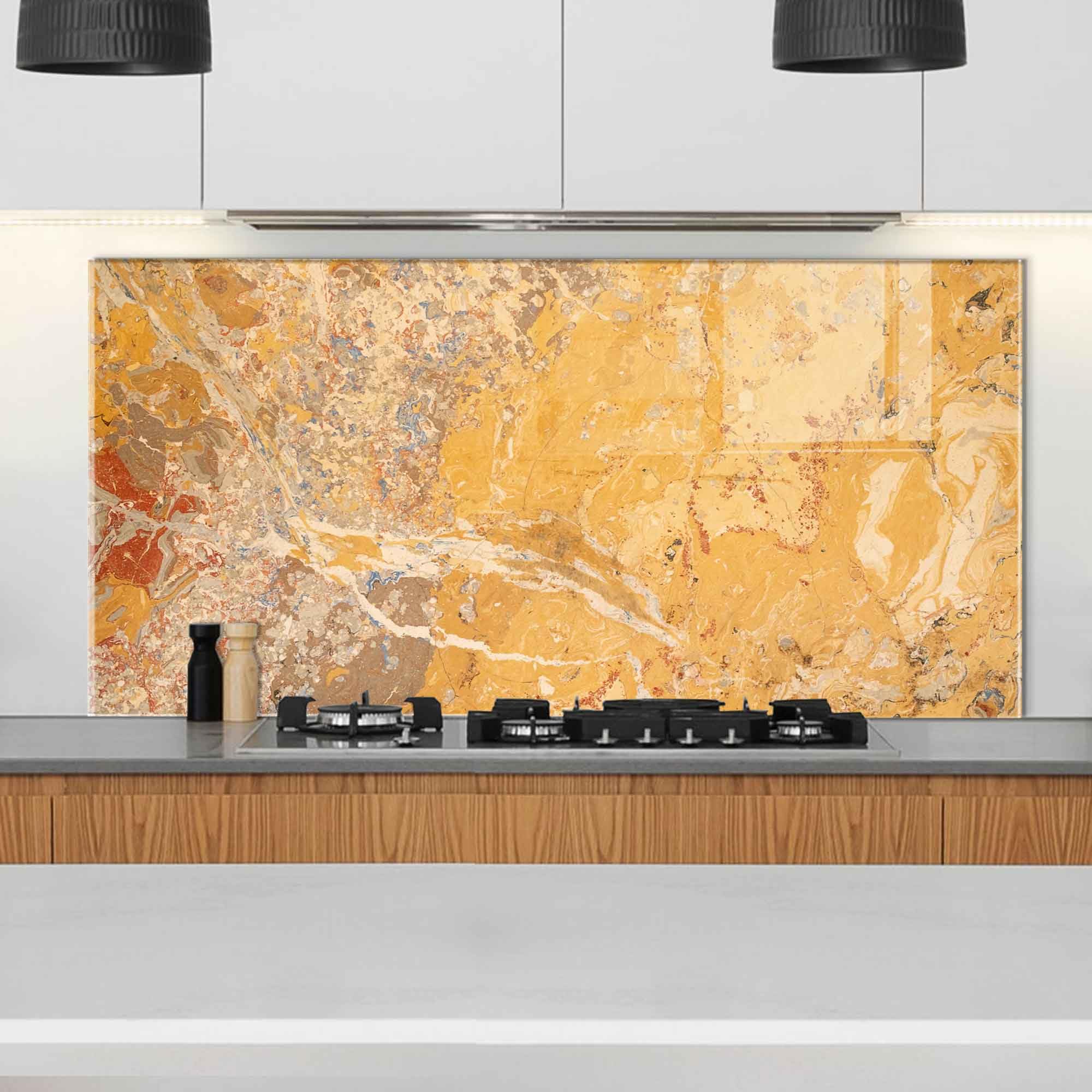 Premium Tempered Glass Kitchen Backsplash - 31.5x15.5
