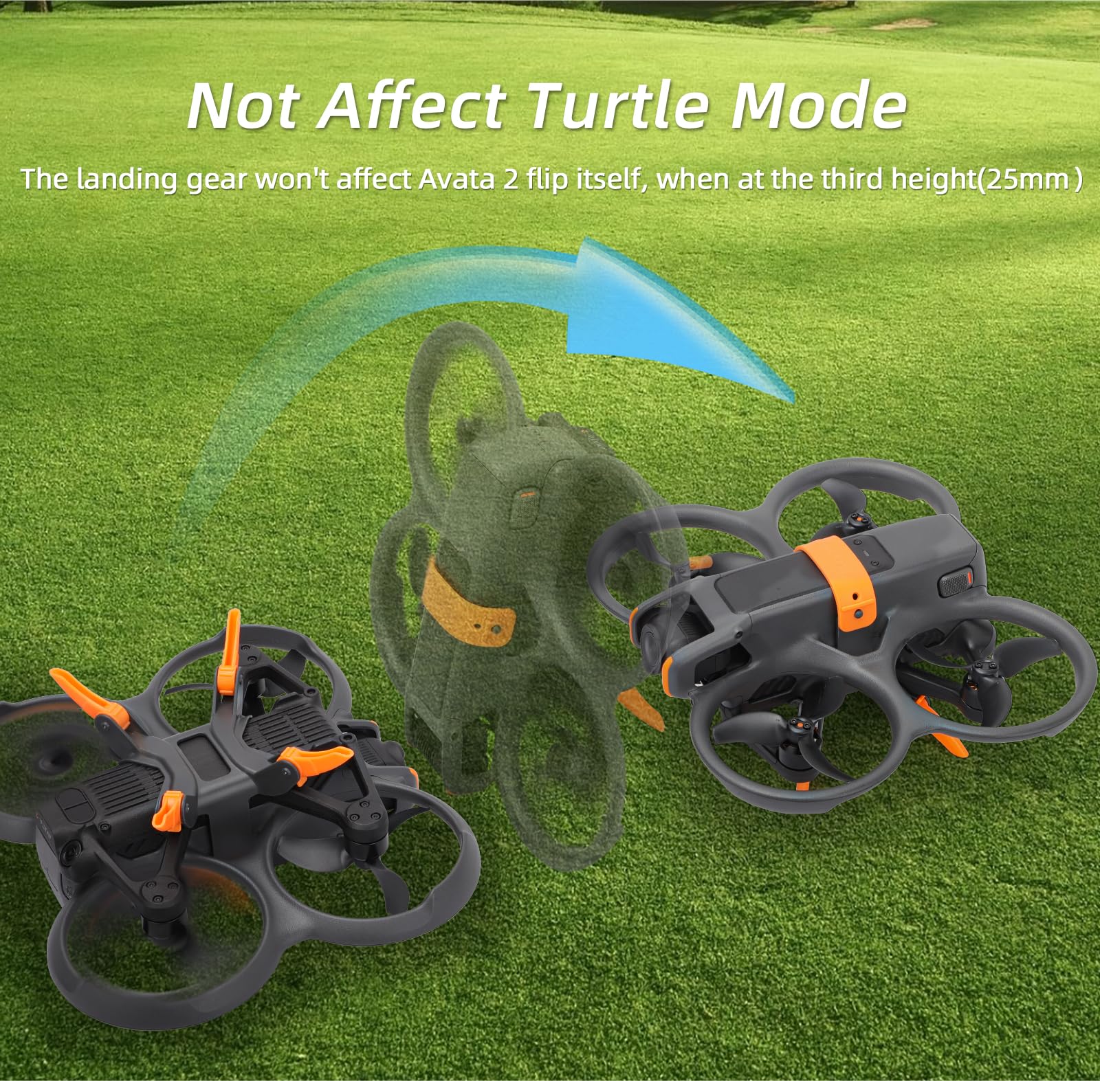 DJI Avata 2 Foldable Landing Gear Extension Kit - Adjustable Height Drone Accessories for Stable Aerial Photography (Grey) | Perfect for Outdoor Filming, Travel Vlogging & Professional Drone Operations