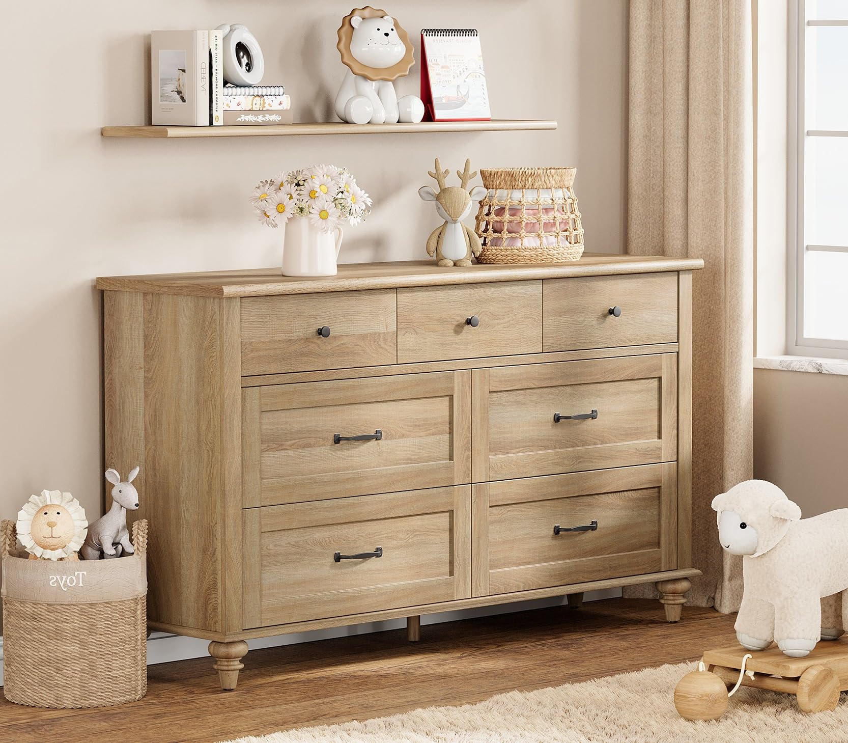 WAMPAT 7-Drawer Kids Dresser for Bedroom - 54