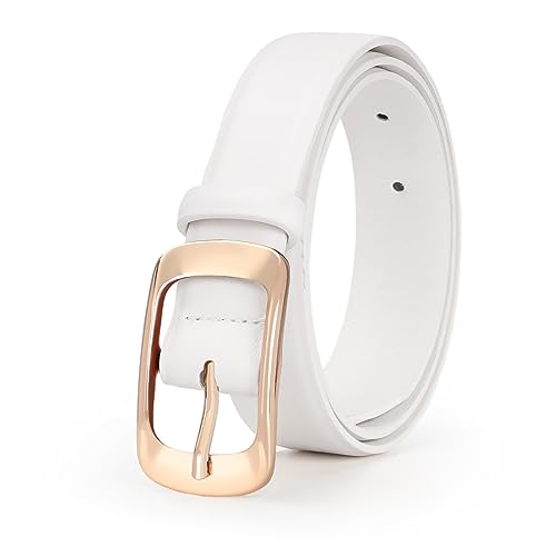 White With Gold Buckle