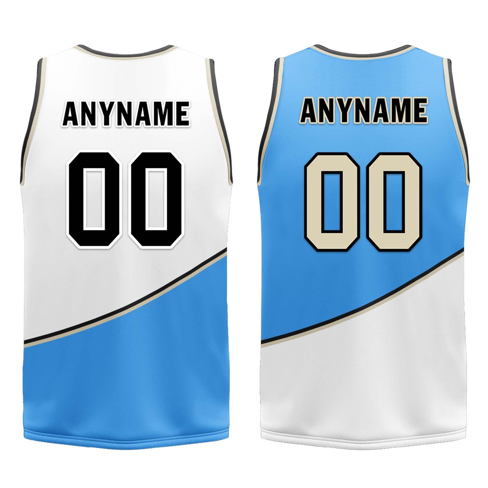 Custom Atlanta City Edition Reversible Basketball Jersey - Personalized Blue & White NBA Jersey for Men & Women | Moisture-Wicking COOLMAX Fabric | Perfect for Games, Training & Fan Support