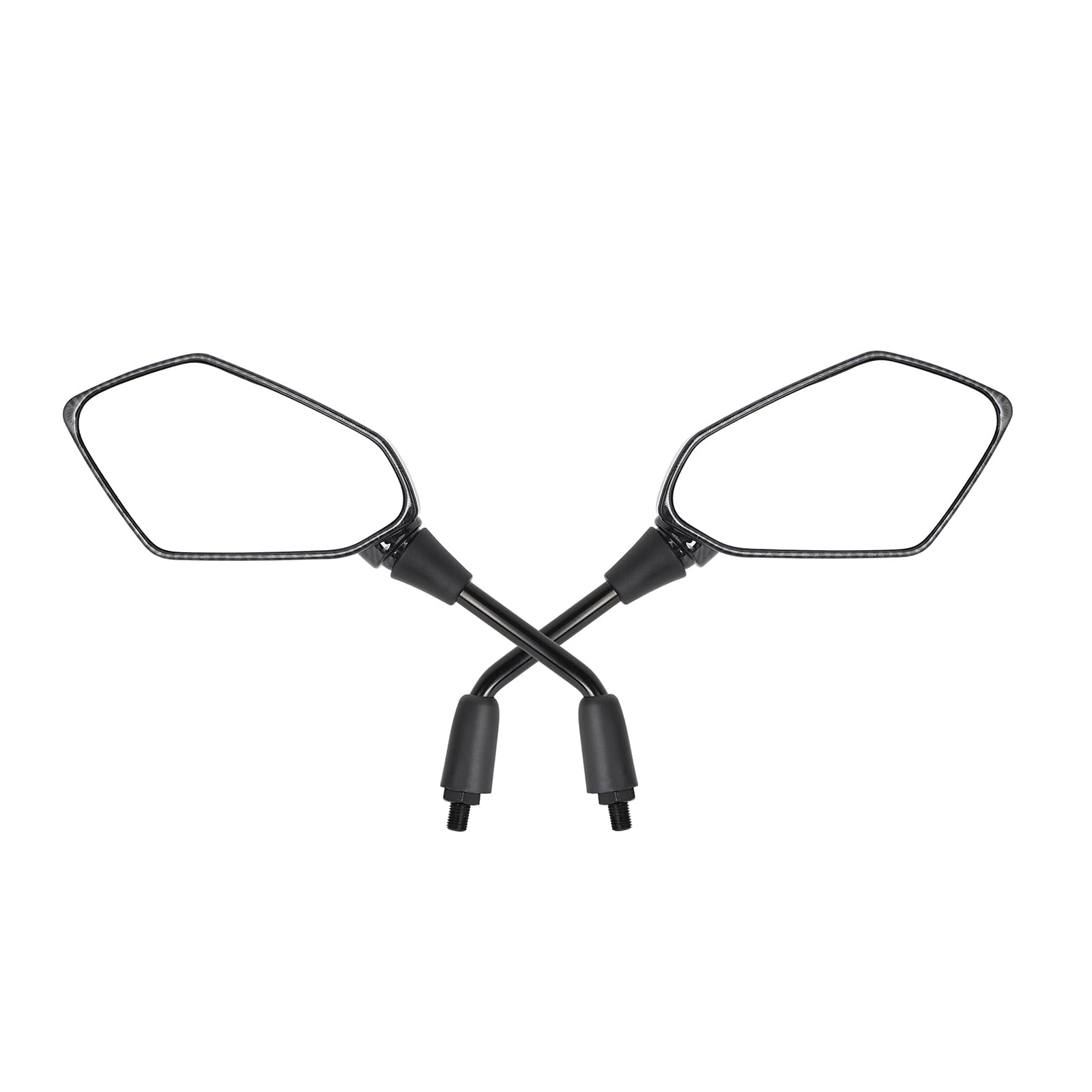 Universal 10mm Motorcycle Mirrors with LED Turn Signals & Strip Adjustment - Compatible with Yamaha, Honda, Suzuki - Enhanced Safety for Night Riding & Urban Commuting