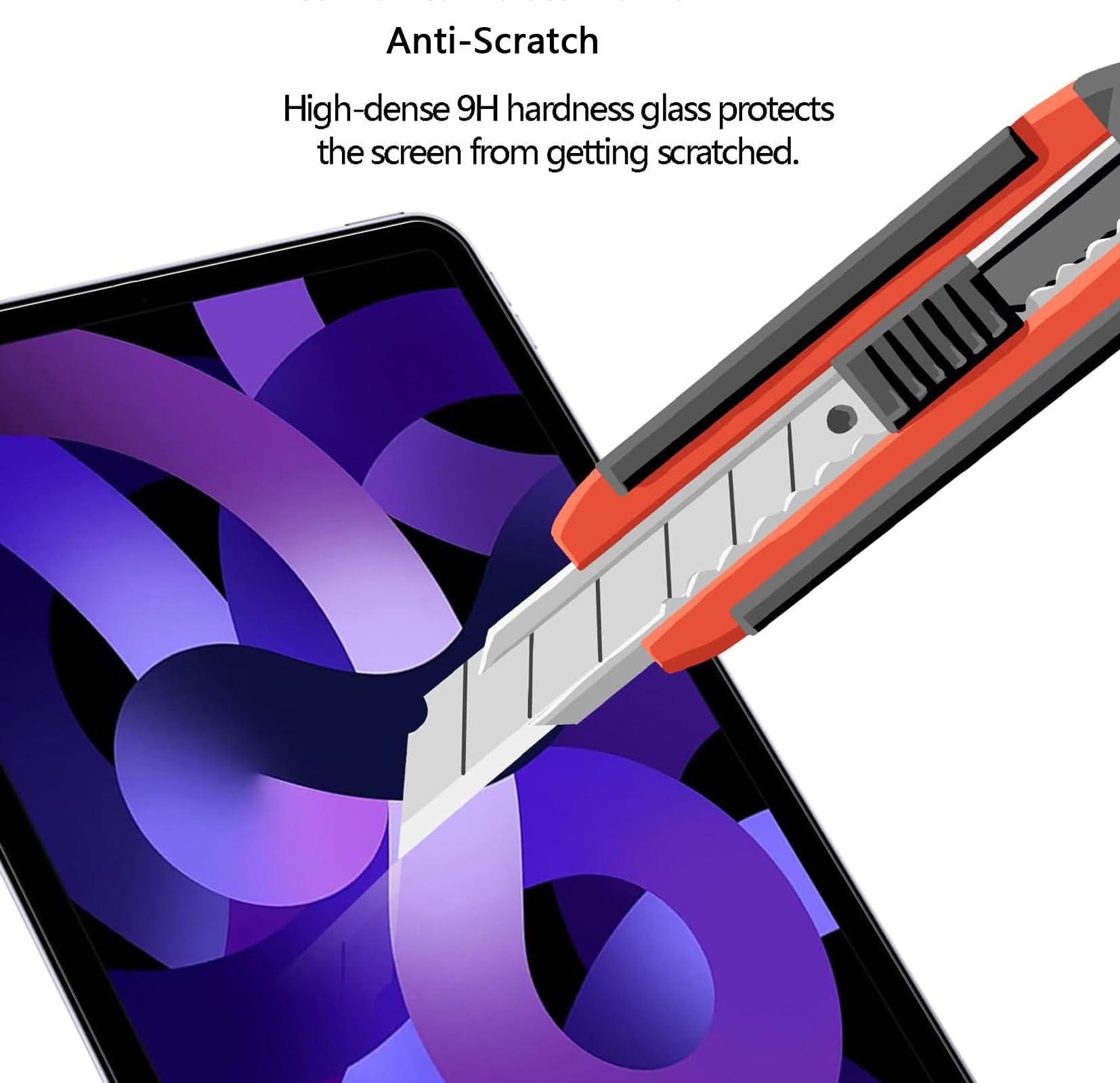 2 Pack Tempered Glass Screen Protector for iPad Air 5th/4th Gen 10.9