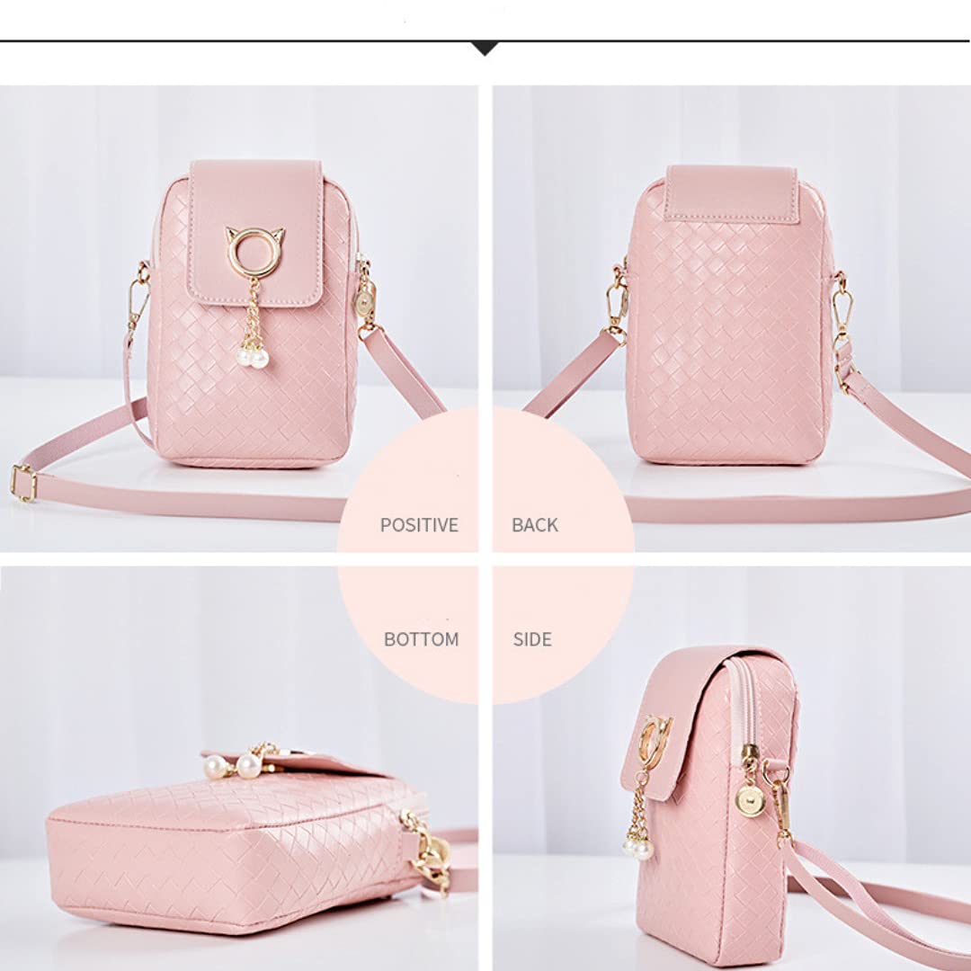 Leather Crossbody Wallet Case for Samsung Galaxy A70 - Adjustable Shoulder Strap with Zipper Card Holder - Women's Phone Purse & Clutch Handbag (White) - Perfect for Travel, Shopping & Everyday Use