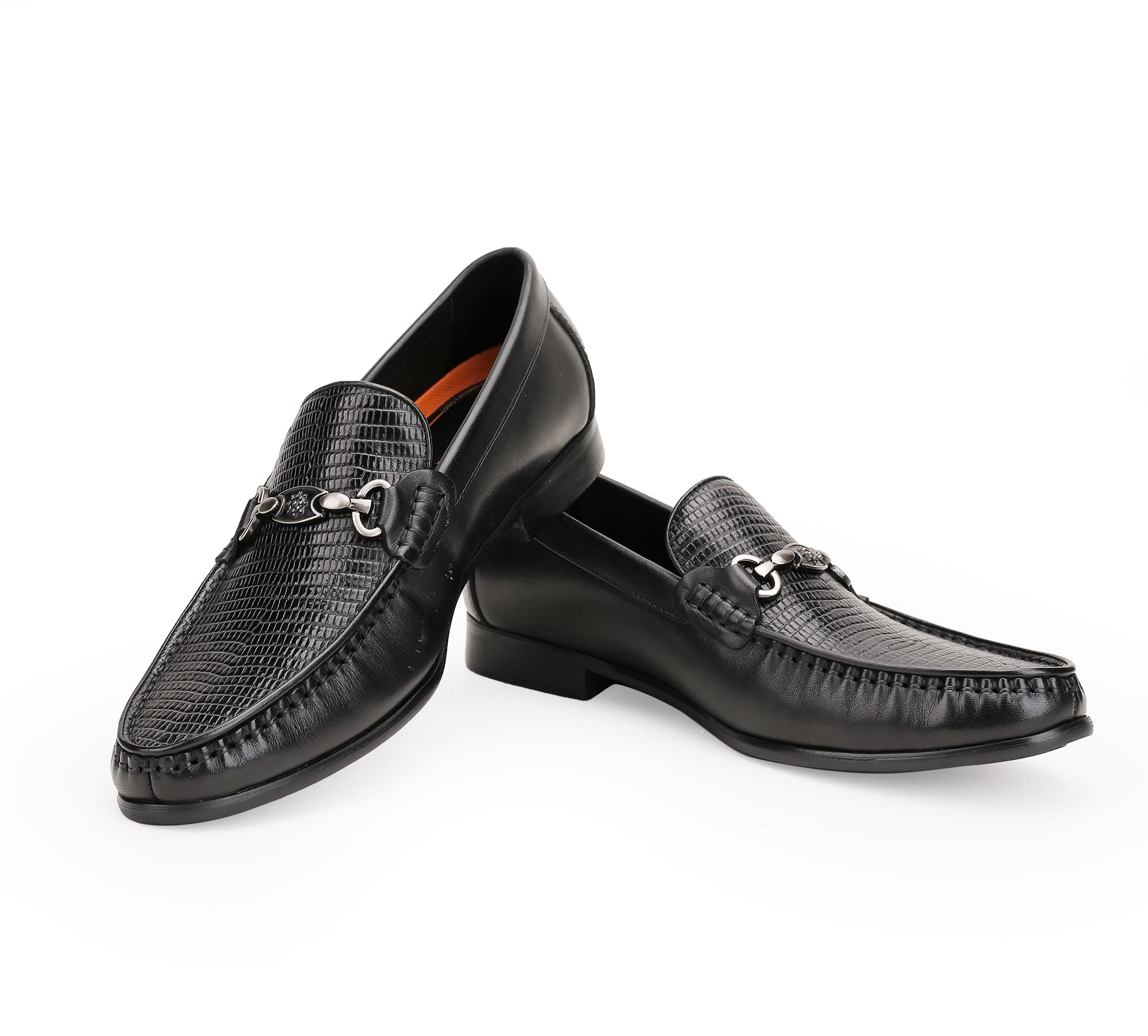 Premium Men's Black Leather Loafers - Handcrafted Dress Shoes for Wedding, Party & Formal Events | Slip-On Penny Loafers with Classic Style & Comfort