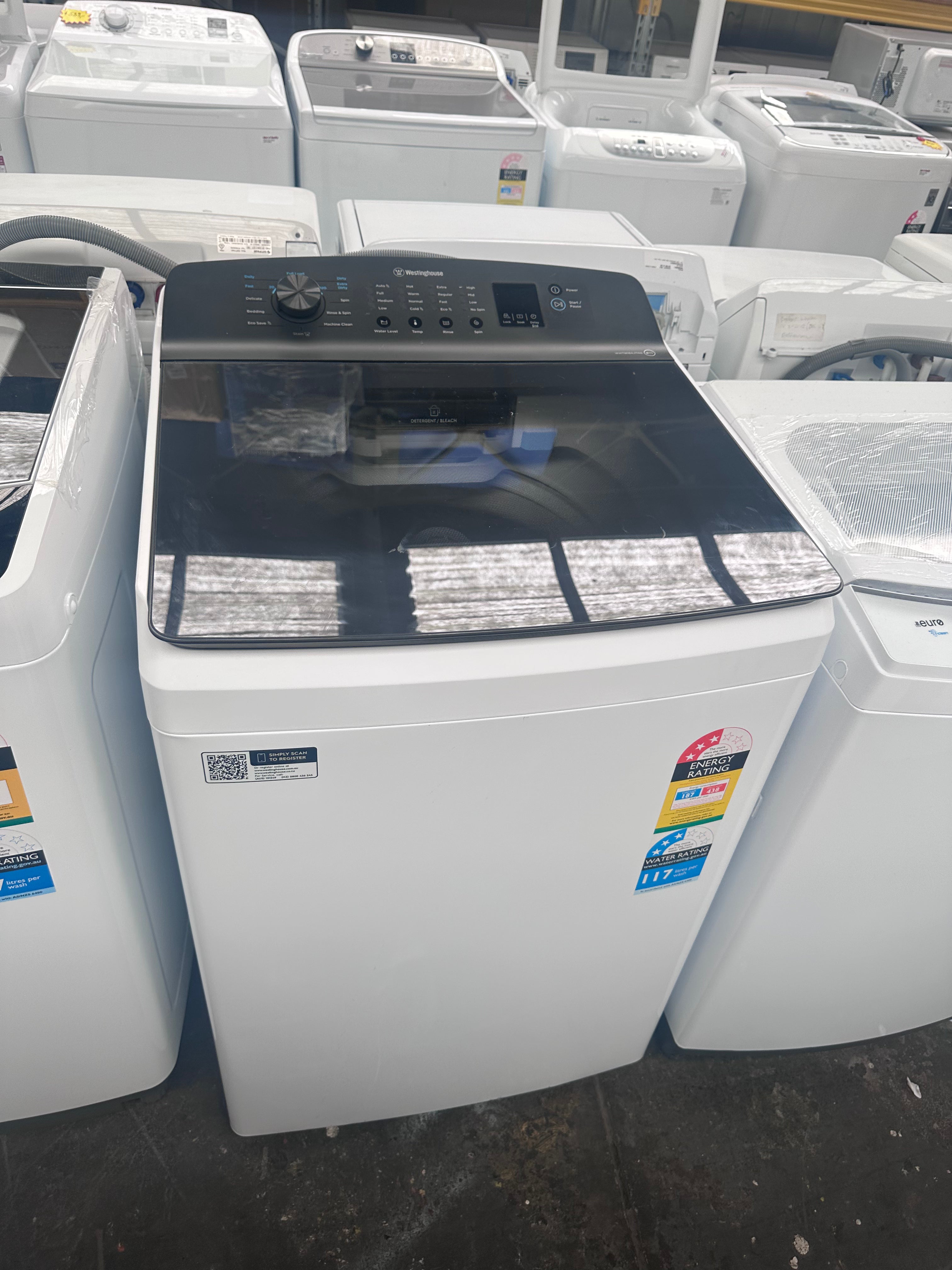 Westinghouse 8kg Top Load Washing Machine - Factory Refurbished | Energy Efficient Laundry Solution for Small Apartments & Dorms