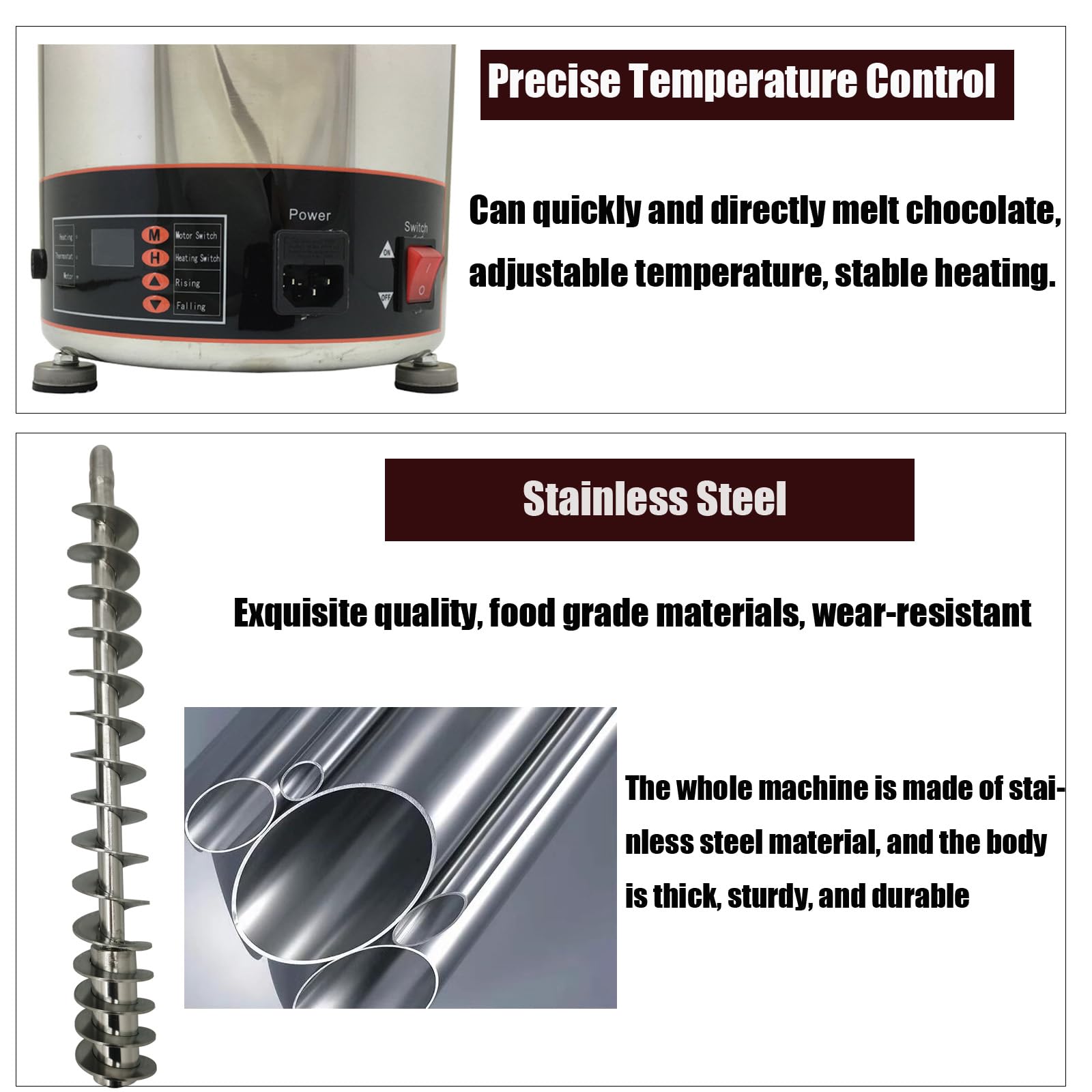 6-Tier Stainless Steel Chocolate Fountain Machine - 13.2lb Capacity Electric Hot Chocolate Melter with Digital Control for Weddings, Parties, Catering | Perfect for Dessert Buffets, Birthday Celebrations & Fondue Stations