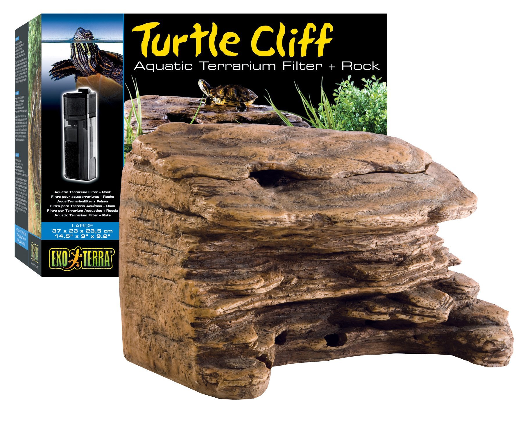 Exo Terra Turtle Cliff Reptile Aquatic Terrarium Filter - Ideal for Turtle Tanks, Reptile Habitats & Aquatic Terrariums - Perfect for Water Filtration in Pet Enclosures